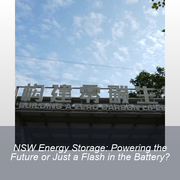 NSW Energy Storage: Powering the Future or Just a Flash in the Battery?
